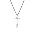 Dominique Cohen tapered diamonds limited edition narrow cross pendant necklace, in 18k black gold<span class='visuallyhidden'>; shop help at 760-978-9297.</span>